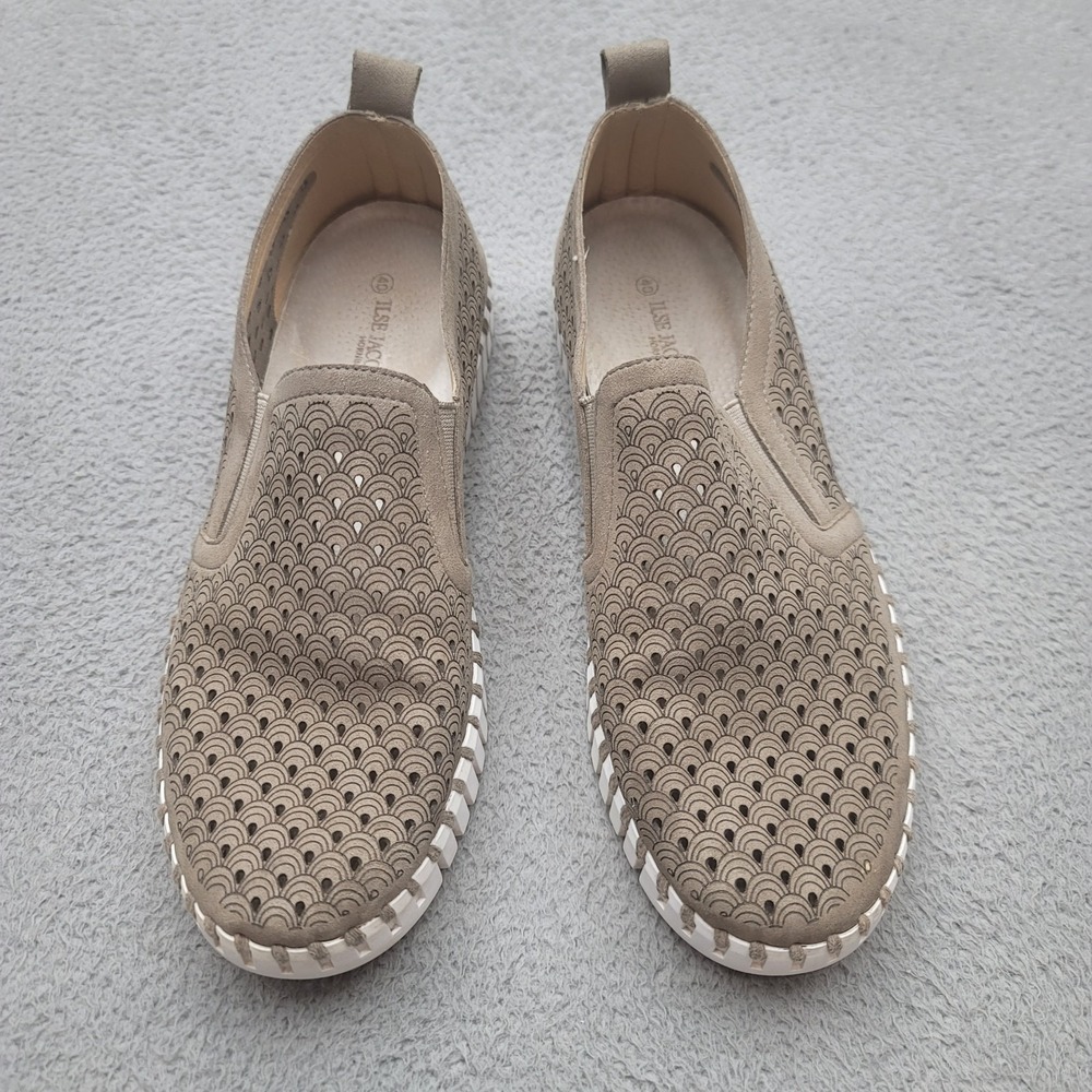 Ilse Jacobsen Hornbaek Tulip Flat Shoes Womens US 10 EU 40 Brownish Beige